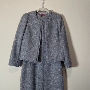 Kate Spade Tinsel Tweed Silver Jacket and Dress